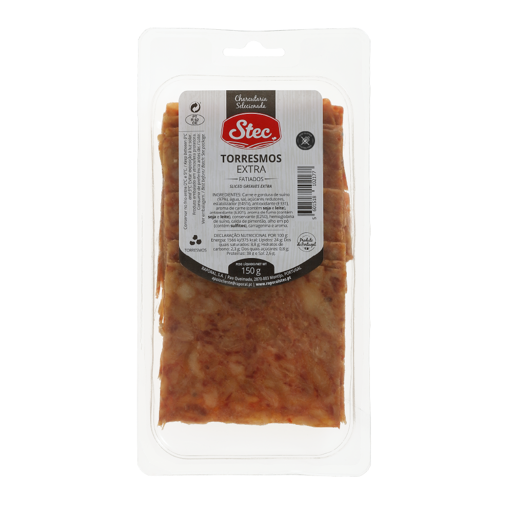 Charcutaria selecionada torresmos extra fatiados 150g